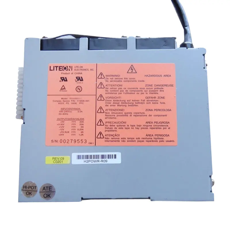 173828-001.jpg HP 173828-001 - 190W Power Supply For Proliant DL360 - Image 1