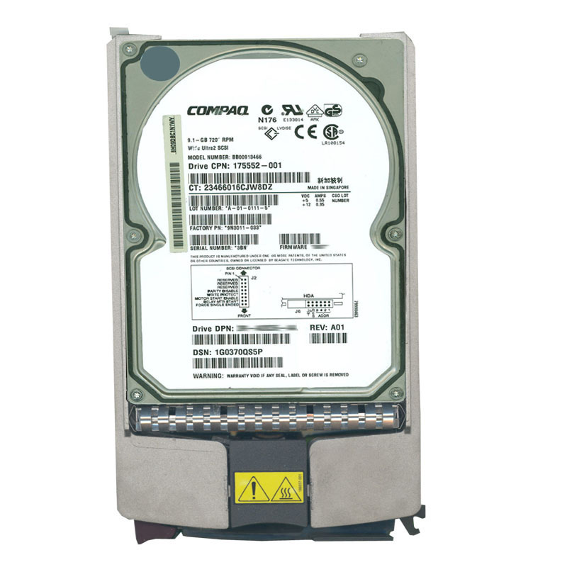 HP 175552-001 - 9.1GB 7.2K 80-PIN Ultra2-SCSI 3.5" Hard Drive