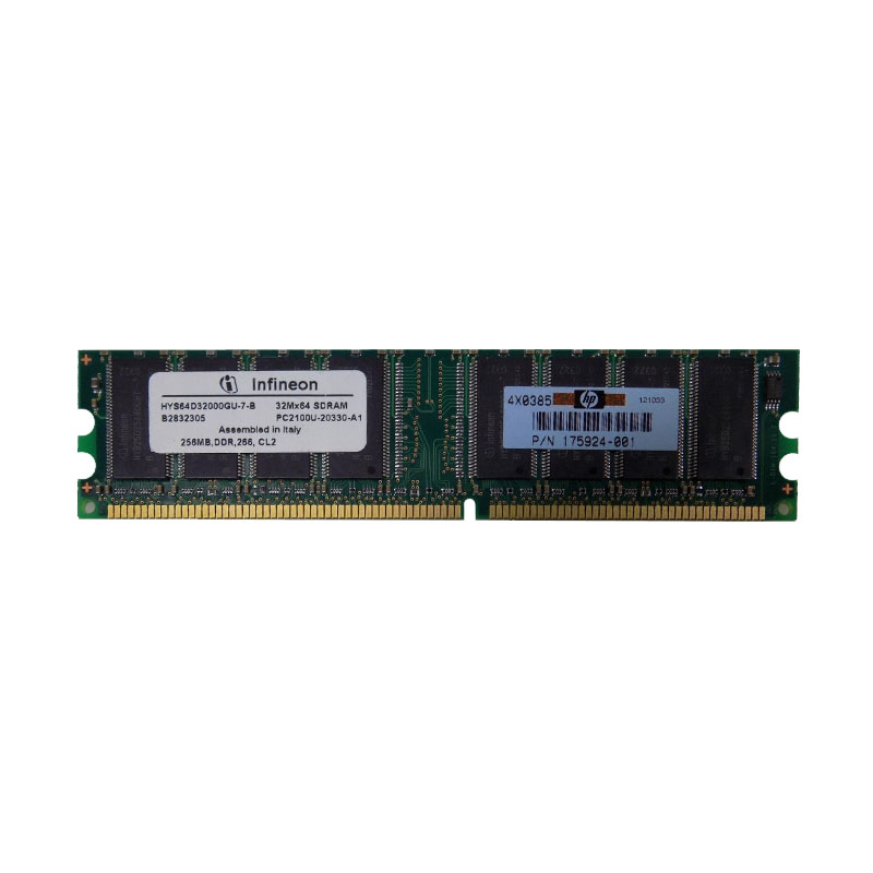 HP 175924-001 - 256MB DDR PC-2100 Non-ECC Unbuffered 184-Pins Memory