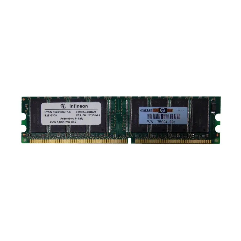 175924-001.jpg HP 175924-001 - 256MB DDR PC-2100 Non-ECC Unbuffered 184-Pins Memory - Image 1