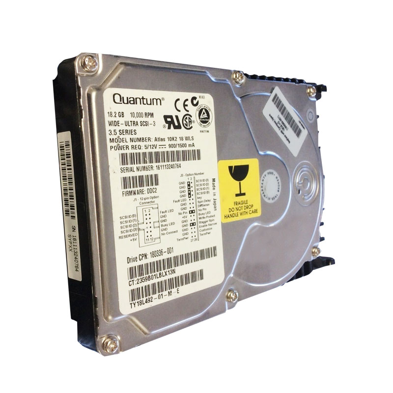 HP 180336-001 - 18.2GB 10000RPM WIDE Ultra SCSI-3 Hard Drive