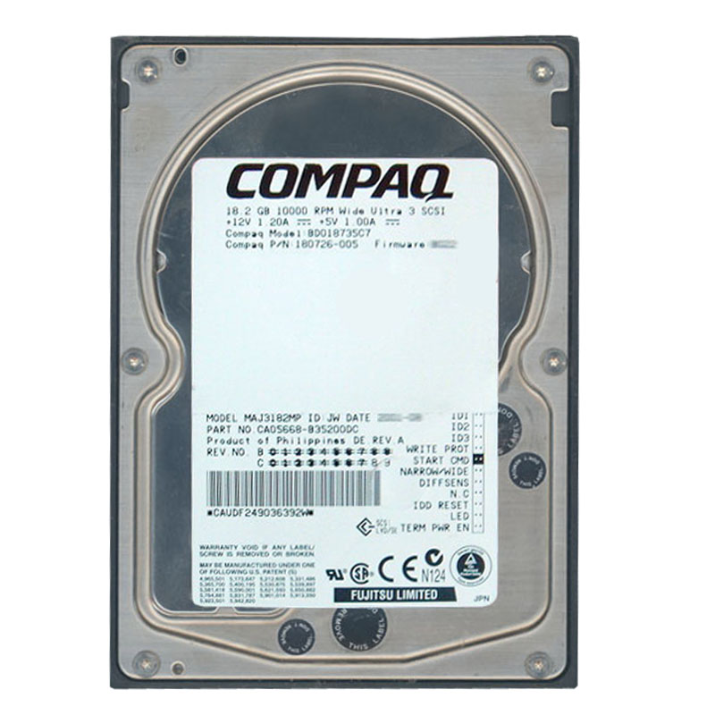 HP-Compaq 180726-005 - 18.2GB 10K 68-PIN SCSI 3.5" Hard Drive