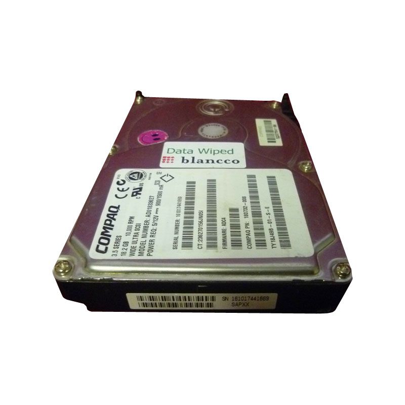 HP 180732-008 - 18.2GB 10K 80-PIN SCSI 3.5" Hard Drive