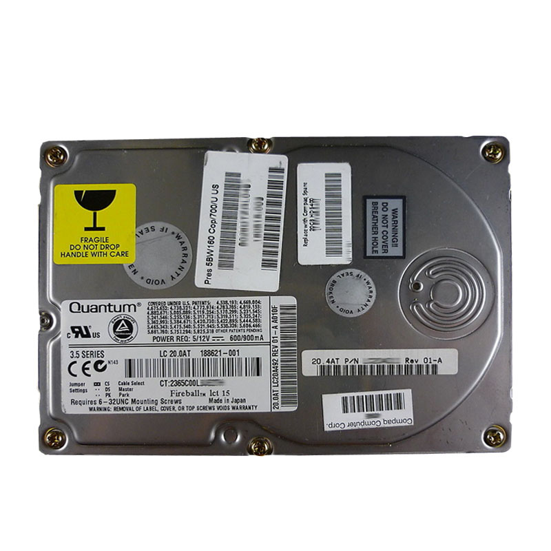 HP 188621-001 - 20GB 5.4K IDE 3.5" Hard Drive