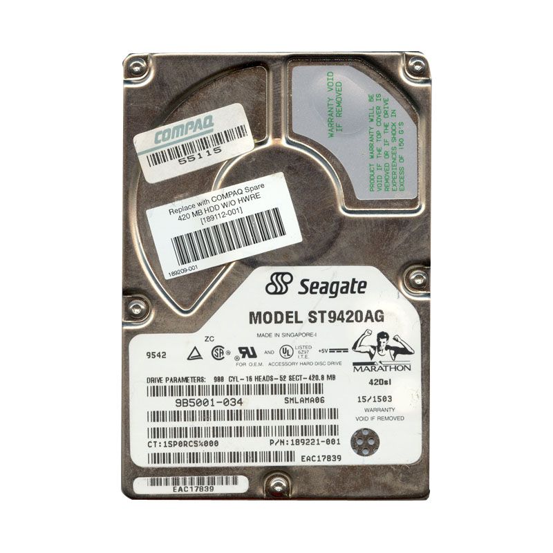 HP 189221-001 - 420.8MB IDE 2.5" Hard Drive