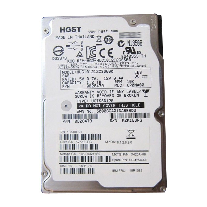 18R1085 IBM - 1.2TB 10K SAS 2.5" Hard Drive