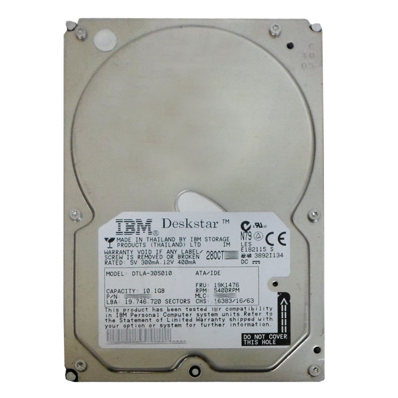 19K1476.jpg IBM 19K1476 - 10.1GB 5.4K IDE 3.5" Hard Drive - Image 1