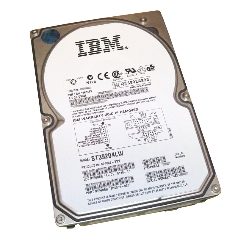 IBM 19K1483 - 9.1GB 10K 68-PIN SCSI 3.5" Hard Drive