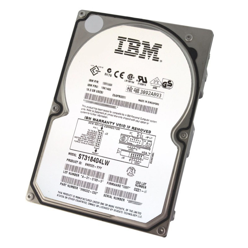 IBM 19K1485 - 18.2GB 10K 68-PIN Ultra-160 SCSI 3.5" Hard Drive