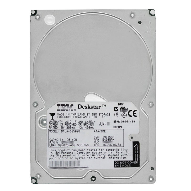IBM 19K1560 - 20.4GB 5.4K IDE 3.5" Hard Drive