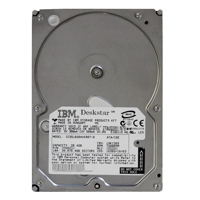 IBM 19K1565 - 20.4GB 7.2K IDE 3.5" Hard Drive