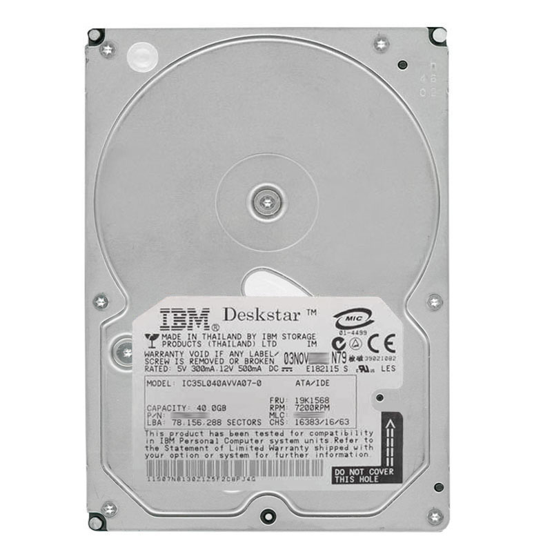 IBM 19K1568 - 40GB 7.2K IDE 3.5" Hard Drive