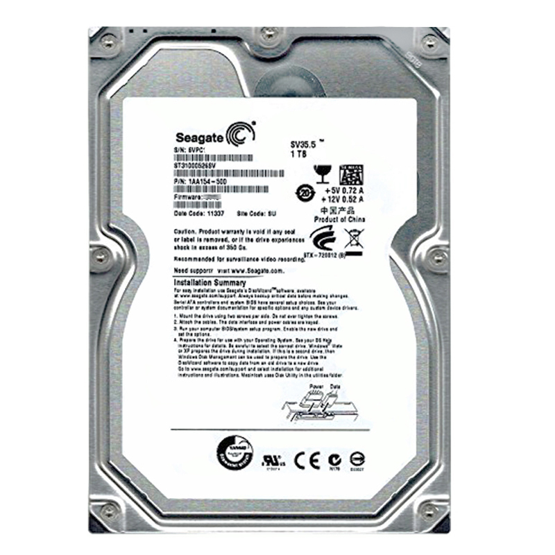 Seagate 1AA154-500 - 1TB 7.2K SATA 6.0Gbps 3.5" 32MB Cache Hard Drive
