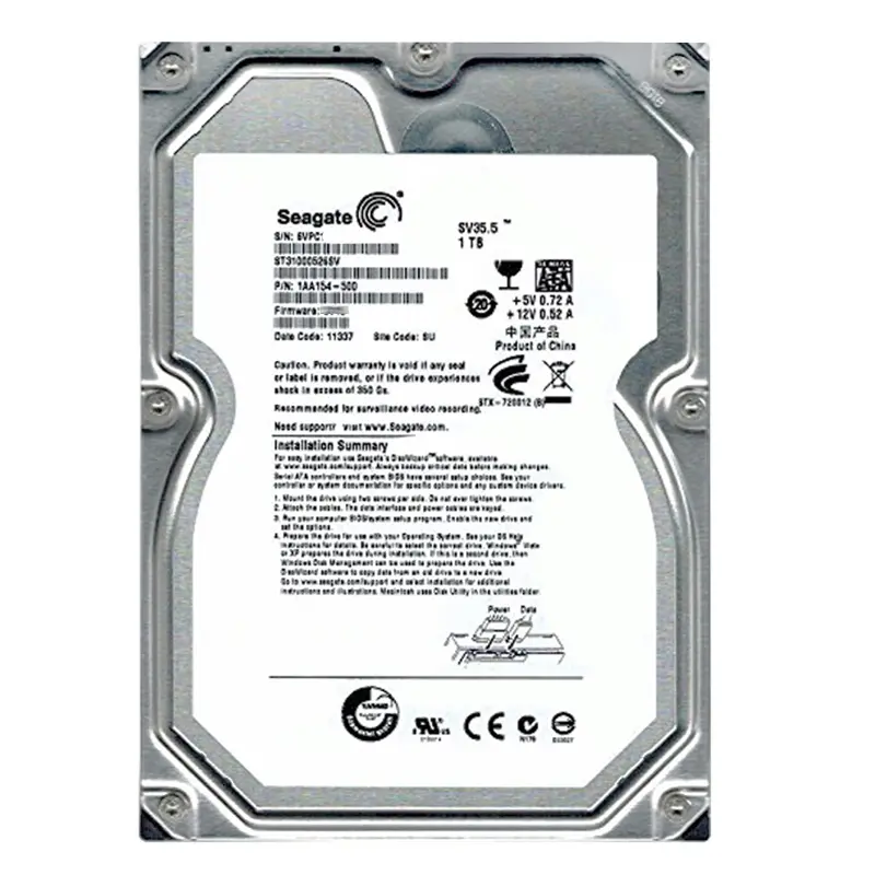 1AA154-500.jpg Seagate 1AA154-500 - 1TB 7.2K SATA 6.0Gbps 3.5" 32MB Cache Hard Drive - Image 1
