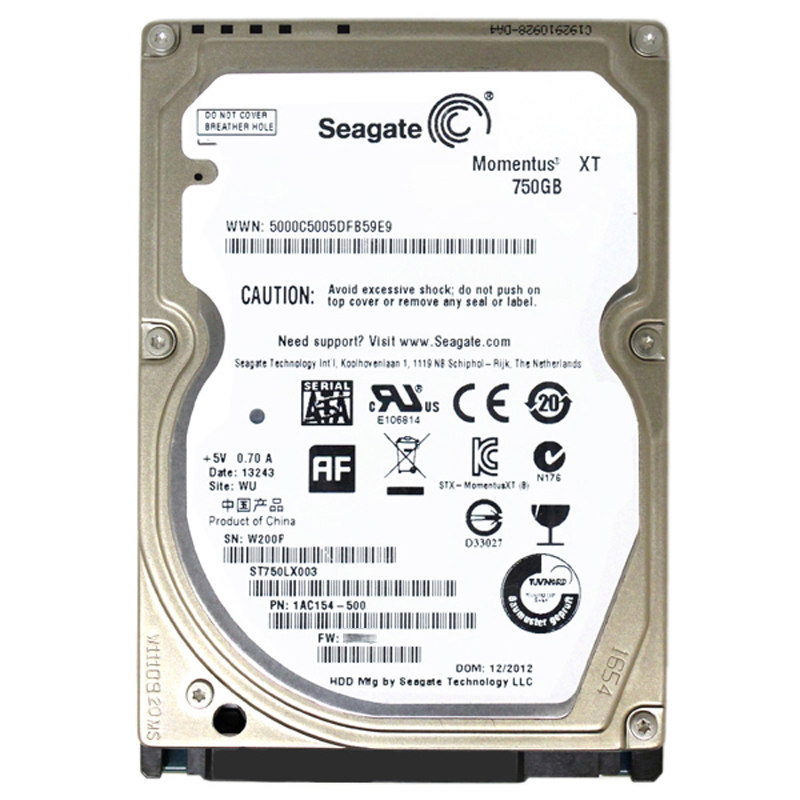 1AC154-500.jpg Seagate 1AC154-500 - 750GB 7.2K SATA 6.0Gbps 2.5" 32MB Cache Hard Drive - Image 1