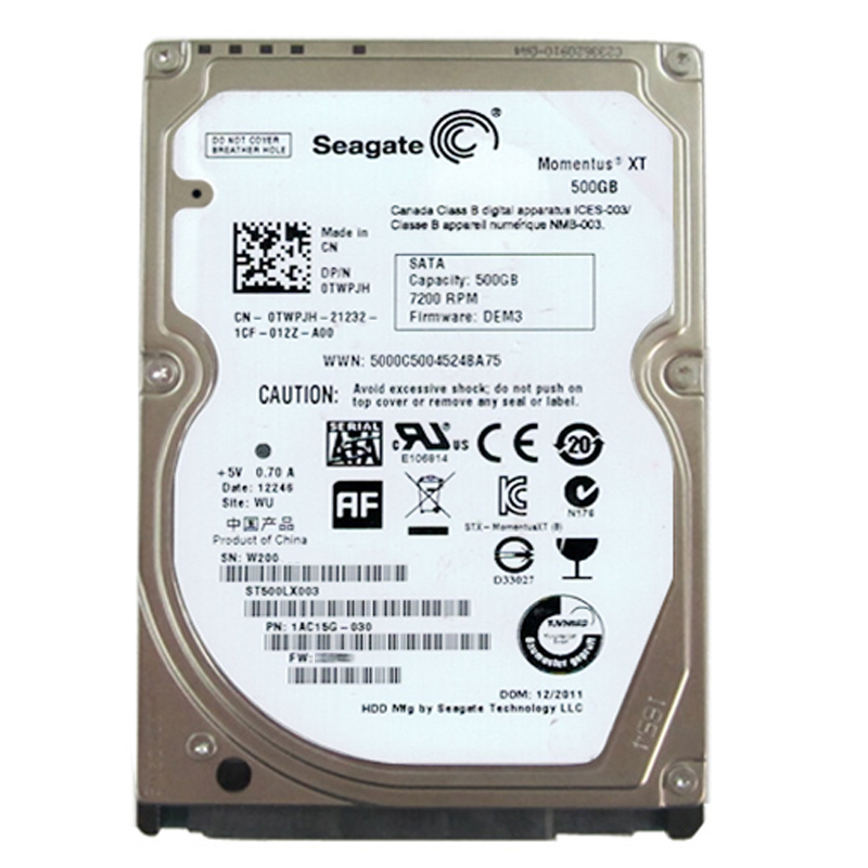 Seagate 1AC15G-030 - 500GB 7.2K SATA 6.0Gbps 2.5" 32MB Cache Hard Drive
