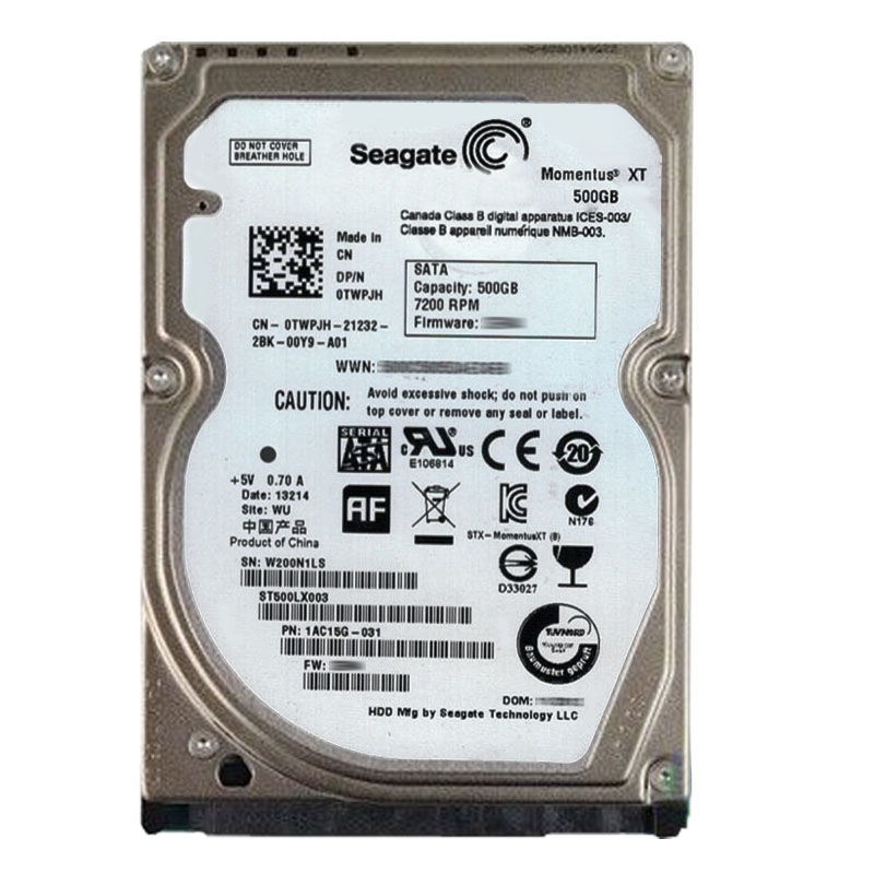 1AC15G-031.jpg Seagate 1AC15G-031 - 500GB 7.2K SATA 6.0Gbps 2.5" 32MB Cache Hard Drive - Image 1