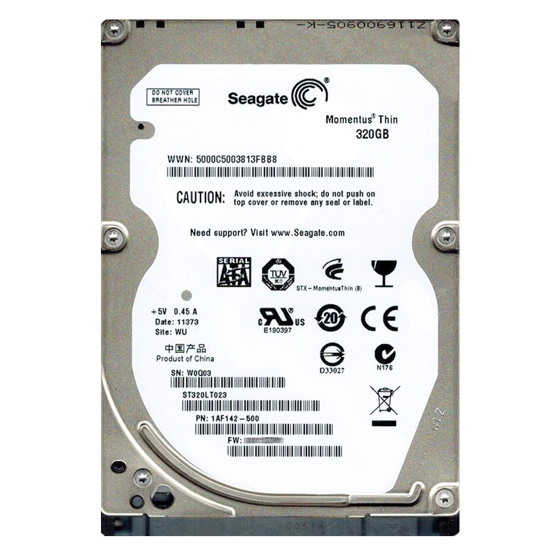 Seagate 1AF142-500 - 320GB 7.2K SATA 3.0Gbps 2.5" 16MB Cache Hard Drive