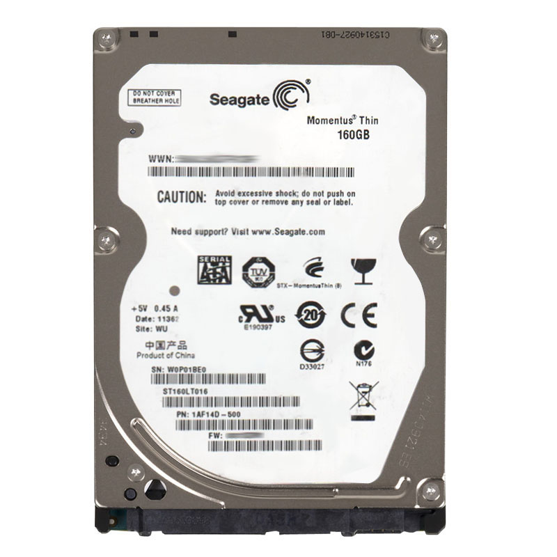Seagate 1AF14D-500 - 160GB 7.2K SATA 3.0Gbps 2.5" 16MB Cache Hard Drive