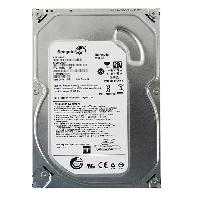 Seagate 1BD141-301 - 250GB 7.2K SATA 6.0Gbps 3.5" 16MB Cache Hard Drive