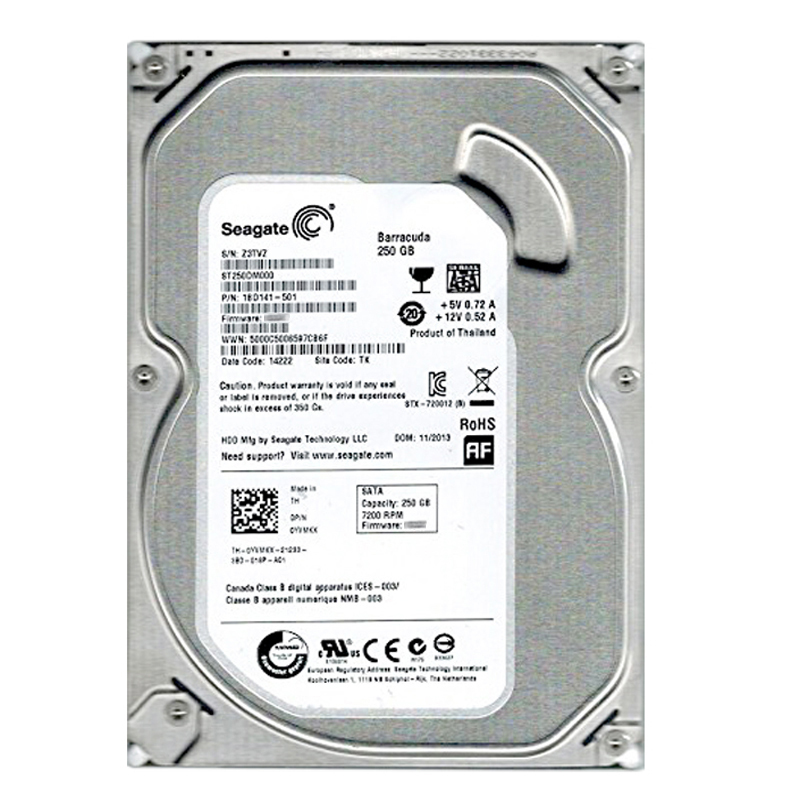 Seagate 1BD141-501 - 250GB 7.2K SATA 6.0Gbps 3.5" 16MB Cache Hard Drive