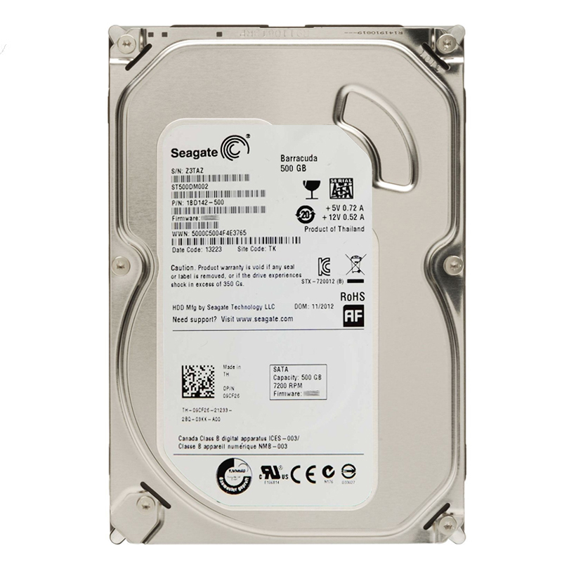 1BD142-500.jpg Seagate 1BD142-500 - 500GB 7.2K SATA 6.0Gbps 3.5" 16MB Cache Hard Drive - Image 1