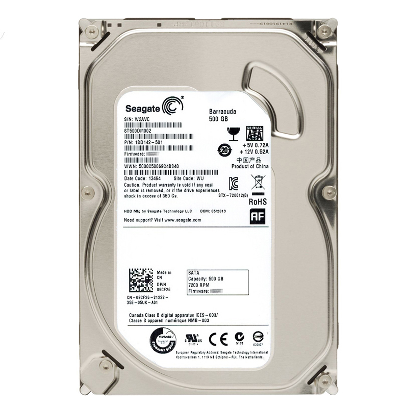 Seagate 1BD142-501 - 500GB 7.2K SATA 6.0Gbps 3.5" 16MB Cache Hard Drive
