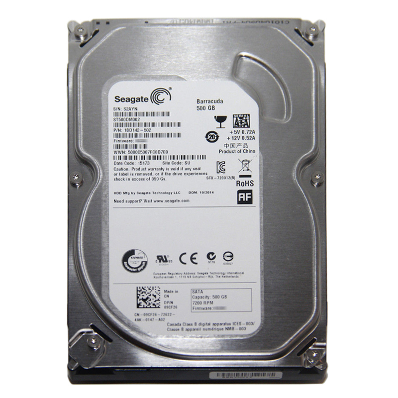 Seagate 1BD142-502 - 500GB 7.2K SATA 6.0Gbps 3.5" 16MB Cache Hard Drive