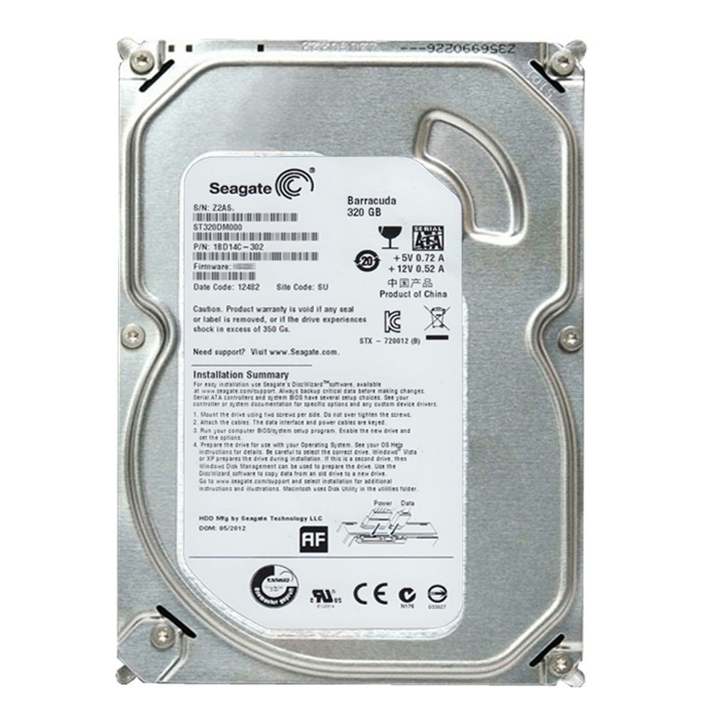 Seagate 1BD14C-302 - 320GB 7.2K SATA 6.0Gbps 3.5" 16MB Cache Hard Drive