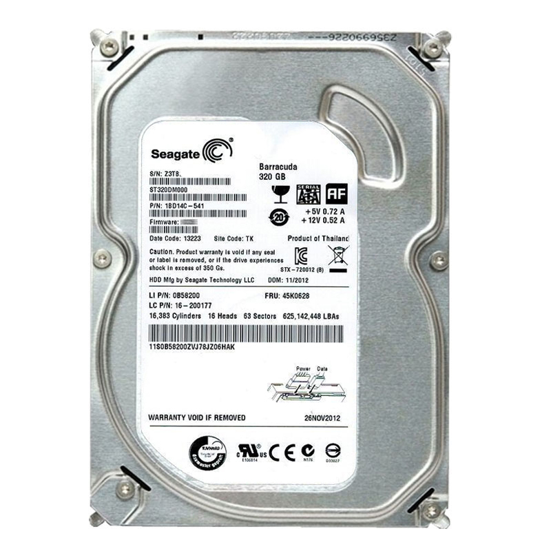 Seagate 1BD14C-541 - 320GB 7.2K SATA 6.0Gbps 3.5" 16MB Cache Hard Drive