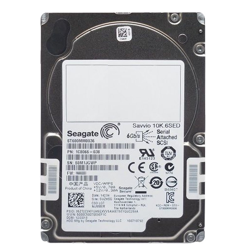 Seagate 1C8066-038 - 600GB  10K SAS 6.0Gbps 2.5" 128MB Cache Hard Drive