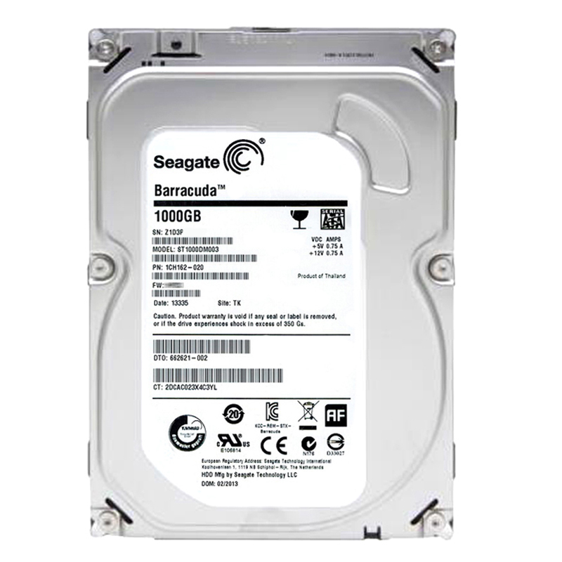Seagate 1CH162-020 - 1TB 7.2K SATA 6.0Gbps 3.5" 64MB Cache Hard Drive