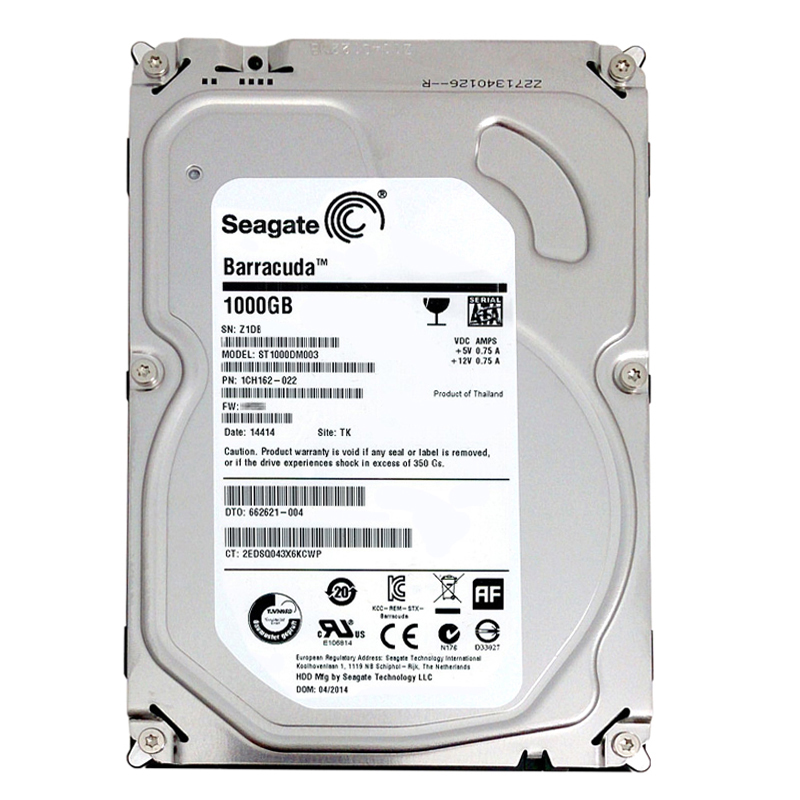 Seagate 1CH162-022 - 1TB 7.2K SATA 6.0Gbps 3.5" 64MB Cache Hard Drive