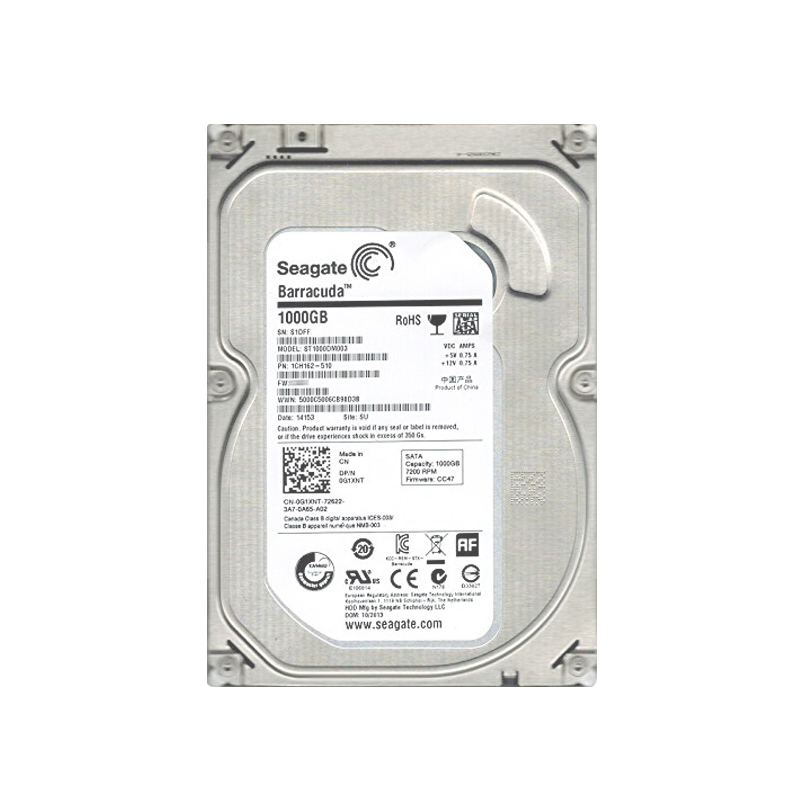 1CH162-510.jpg Seagate 1CH162-510 - 1TB 7.2K SATA 6.0Gbps 3.5" 64MB Cache Hard Drive - Image 1