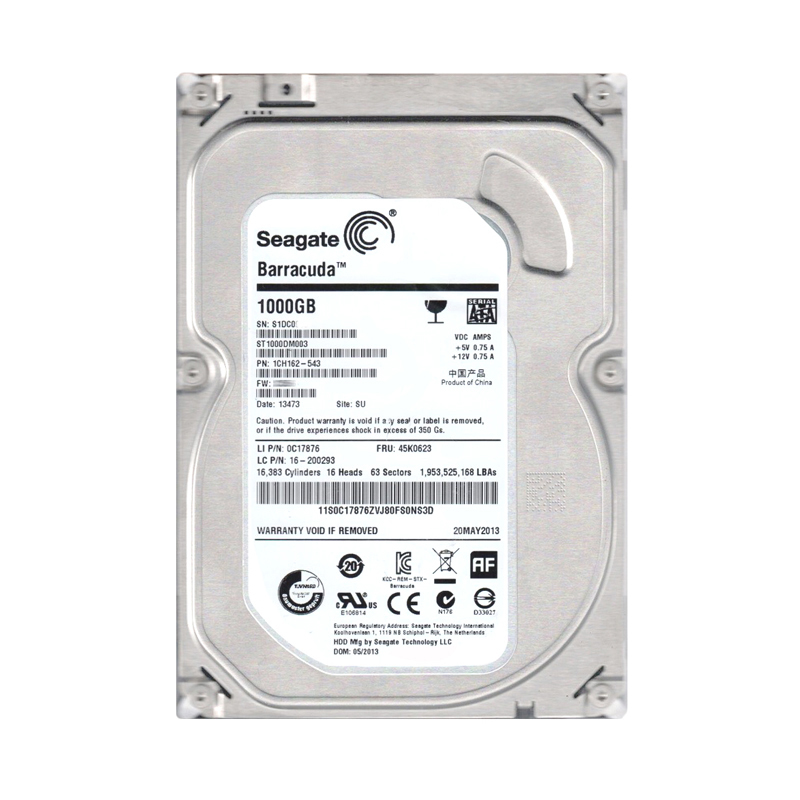 Seagate 1CH162-543 - 1TB 7.2K SATA 6.0Gbps 3.5" 64MB Cache Hard Drive