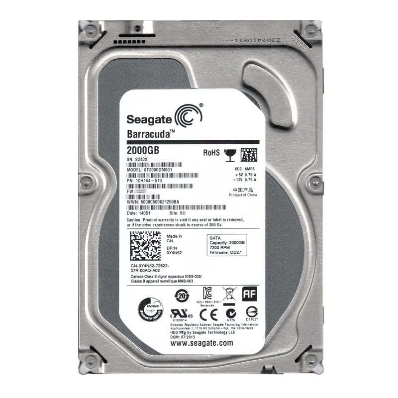 Seagate 1CH164-510 - 2TB 7.2K SATA 6.0Gbps 3.5" 64MB Cache Hard Drive