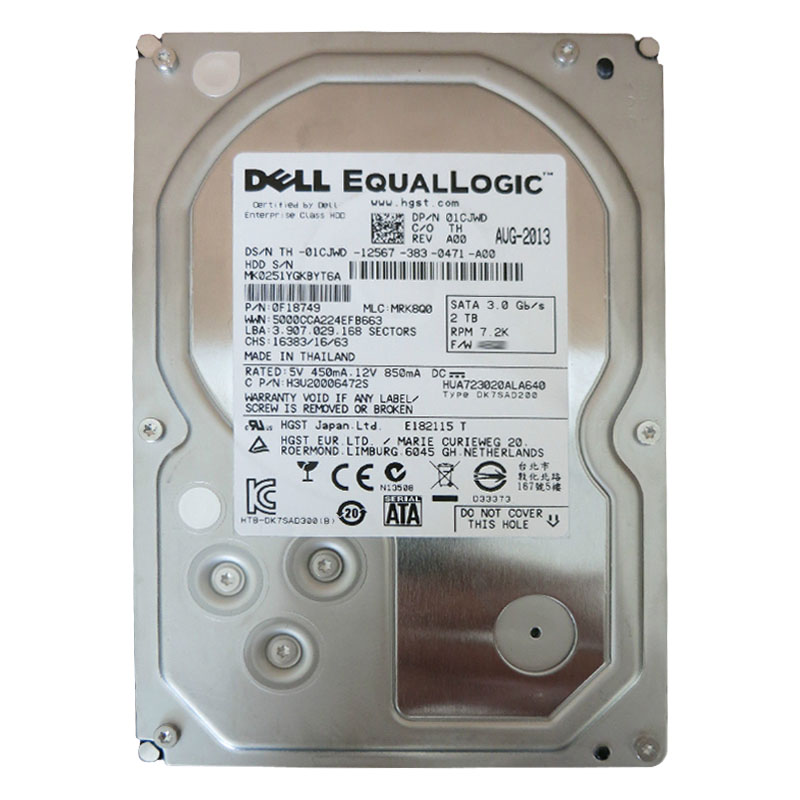 Dell 1CJWD - 2TB 7.2K SATA 3.0Gbps 3.5" 64MB Cache Hard Drive