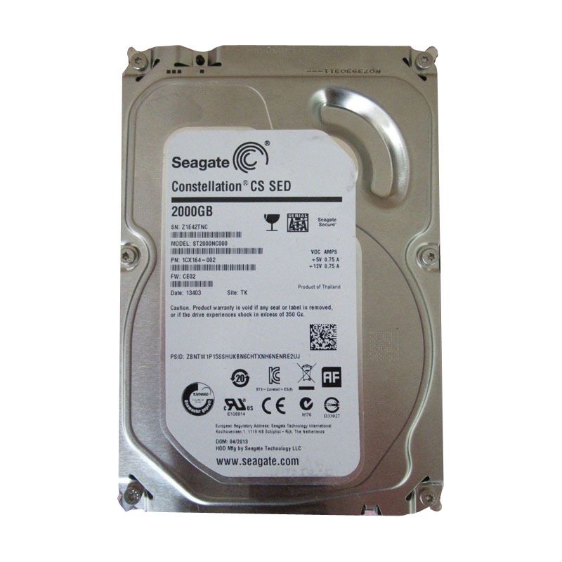 Seagate 1CX164-002 - 2TB 7.2K SATA 3.5" Cache Hard Drive