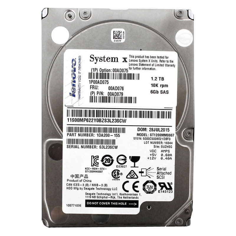 1DA200-155 IBM - 1.2TB 10K SAS 6.0Gbps 2.5" Hard Drive