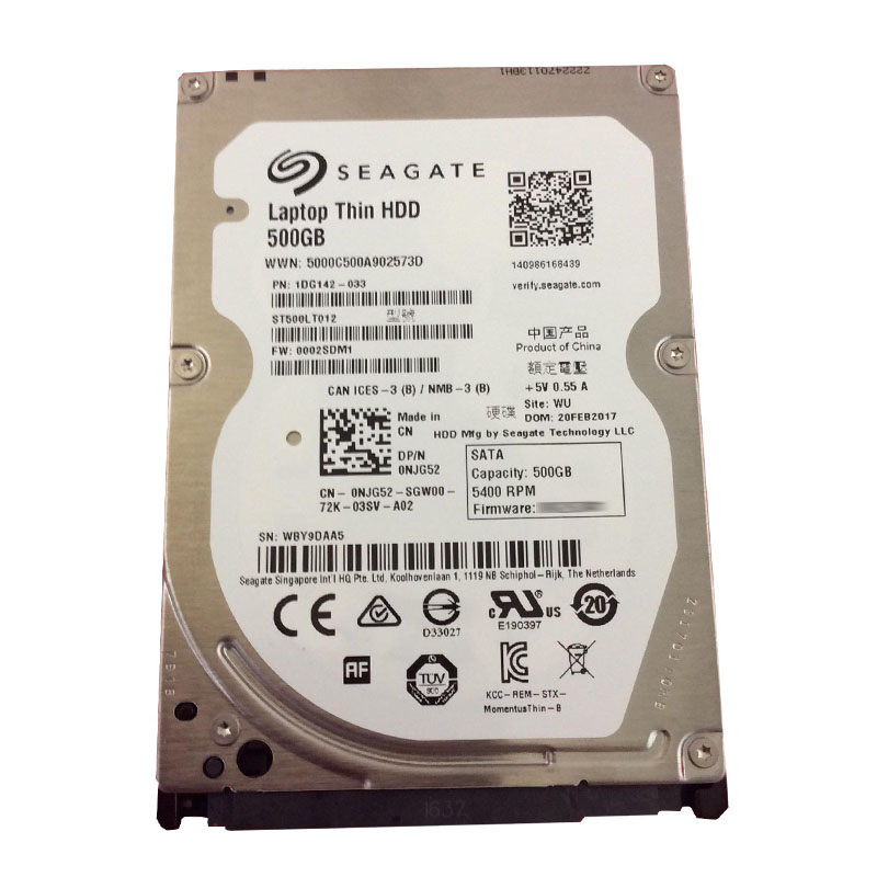 1DG142-033 Seagate - 500GB 5.4K SATA 2.5" Hard Drive