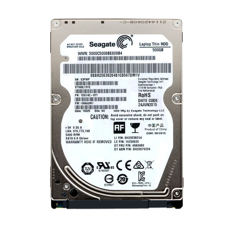 Seagate 1DG142-071 - 500GB 5.4K SATA 3.0Gbps 2.5" 16MB Cache Hard Drive