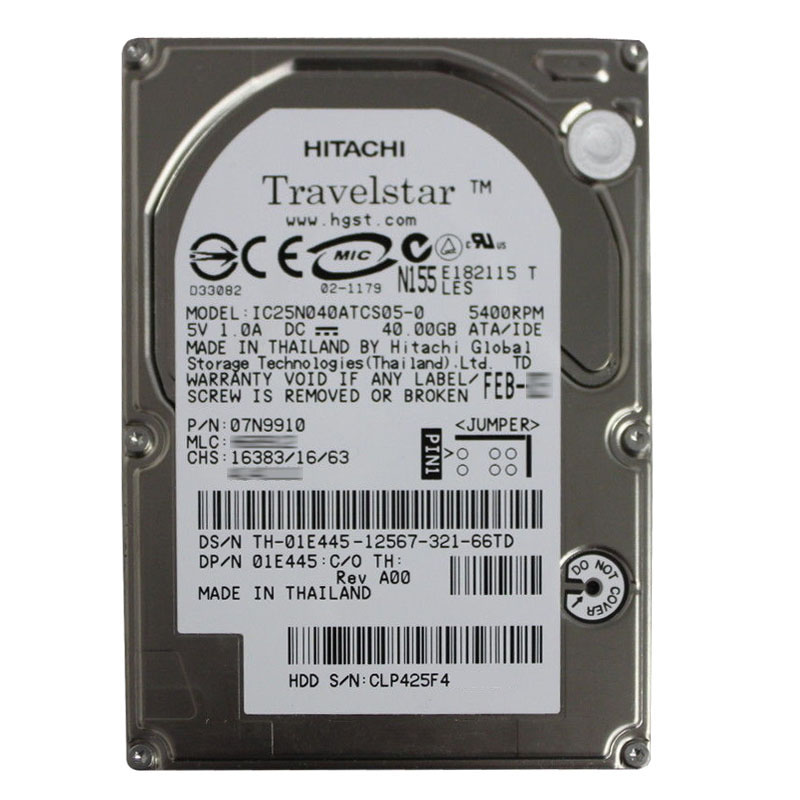 Dell 1E445 - 40GB 5.4K IDE 2.5" Hard Drive