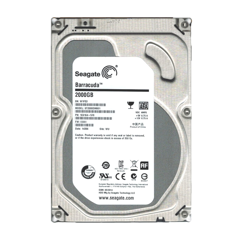 Seagate 1E6164-570 - 2TB 7.2K SATA 6.0Gbps 3.5" 64MB Cache Hard Drive