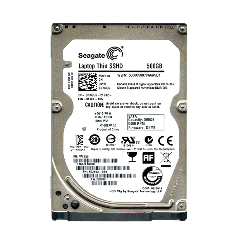 Seagate 1EJ162-038 - 500GB 5.4K SATA 6.0Gbps 2.5" 64MB Cache Hard Drive