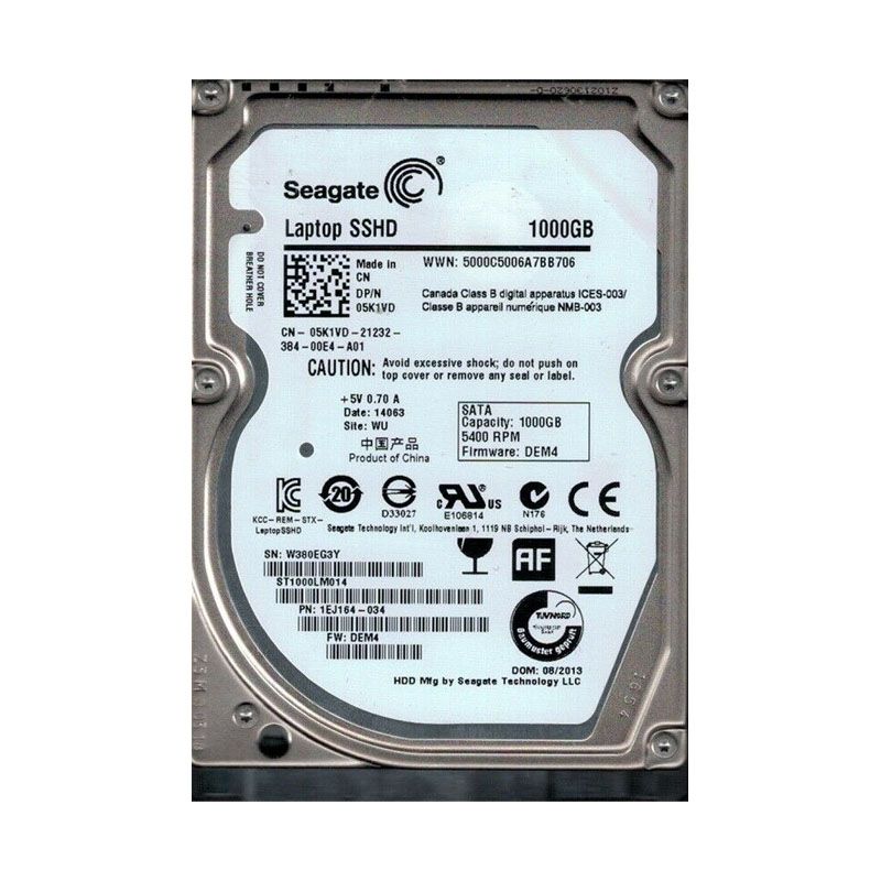 Seagate 1EJ164-034 - 1TB 5.4K SATA 2.5" Cache Hard Drive
