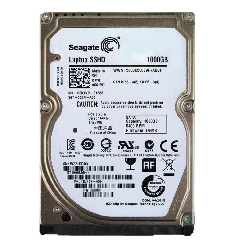Seagate 1EJ164-039 - 1TB 5.4K SATA 6.0Gbps 2.5" 64MB Cache Hard Drive