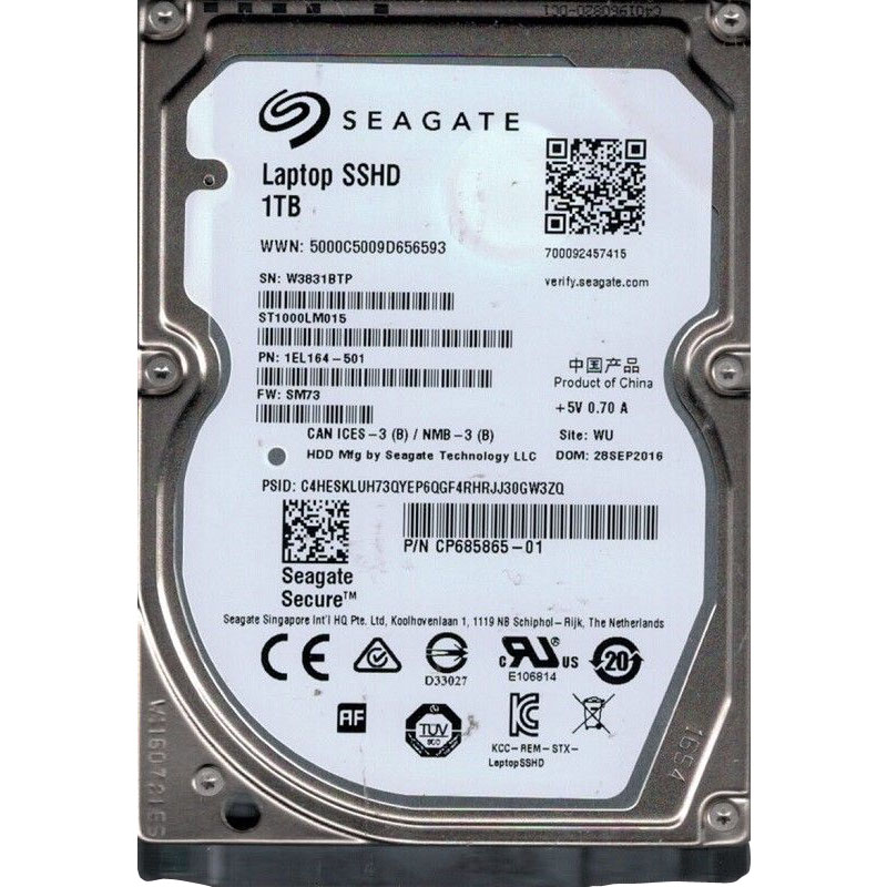 Seagate 1EL164-501 - 1TB 5.4K SATA 2.5" Hard Drive