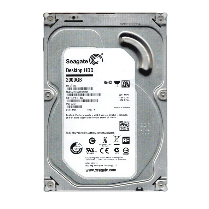Seagate 1ER164-300 - 2TB 7.2K SATA 6.0Gbps 3.5" 64MB Cache Hard Drive