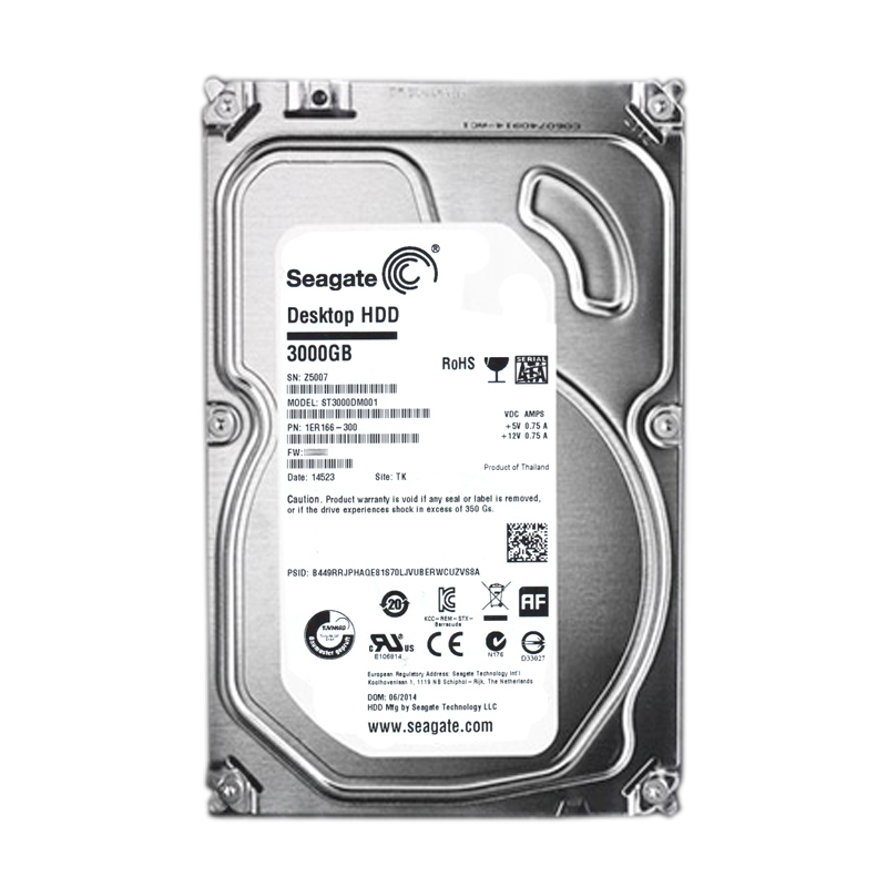 Seagate 1ER166-300 - 3TB 7.2K SATA 6.0Gbps 3.5" 64MB Cache Hard Drive