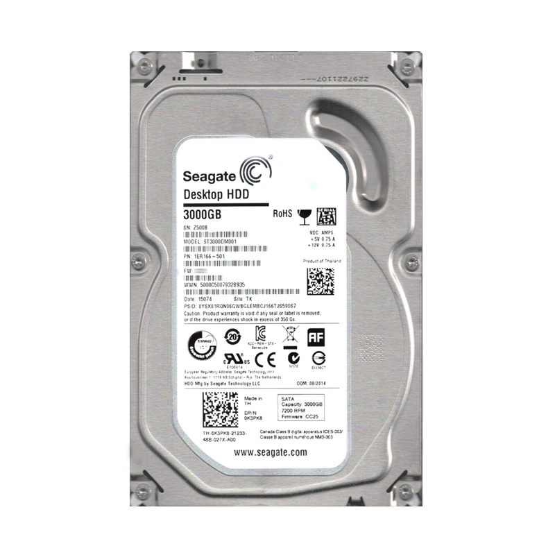 Seagate 1ER166-501 - 3TB 7.2K SATA 6.0Gbps 3.5" 64MB Cache Hard Drive